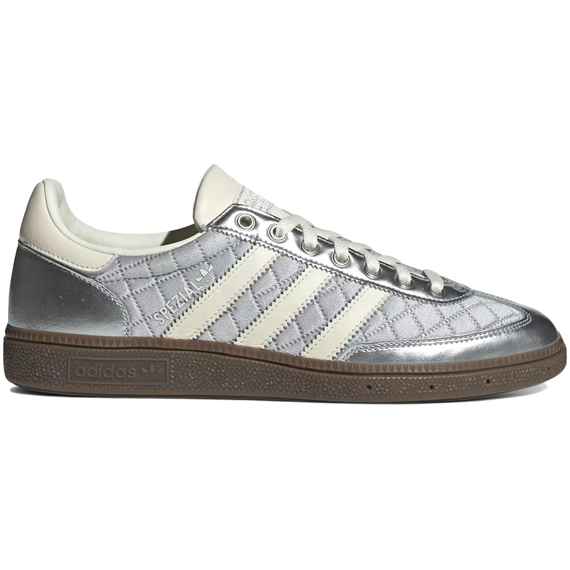 adidas Handball Spezial Quilted Silver Metallic Cream White Gum 1 adidas Handball Spezial Quilted Silver Metallic Cream White Gum