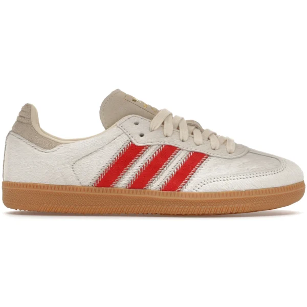 adidas Samba OG Pony Hair Wonder Beige Better Scarlet (Womens)