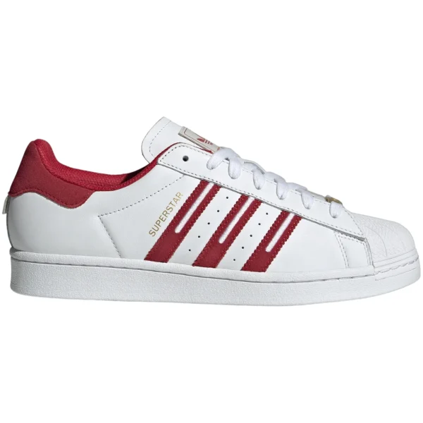 adidas Superstar Cloud White Team Victory Red Grey