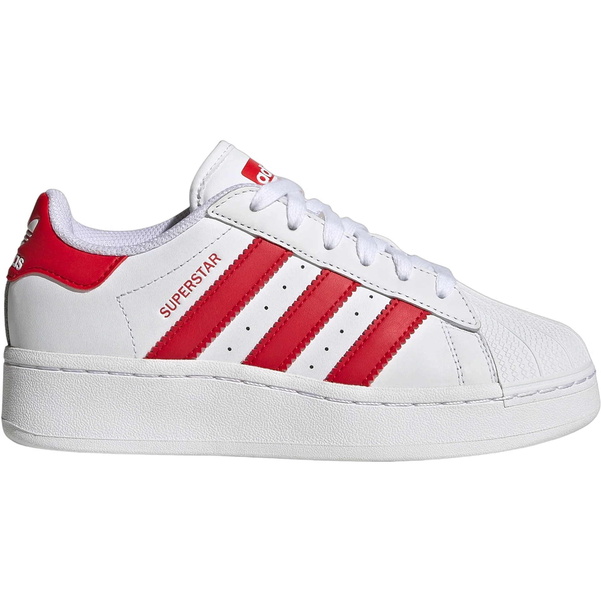 adidas Superstar XLG Cloud White Better Scarlet (GS) 1 adidas Superstar XLG Cloud White Better Scarlet GS 2