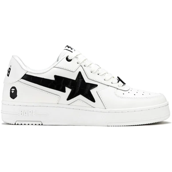A Bathing Ape Sta Icon #1 White Black Croc
