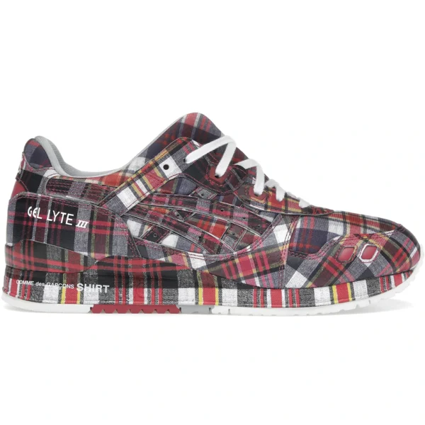 ASICS Gel-Lyte III 07 Remastered Comme des Gar ons SHIRT Red Plaid