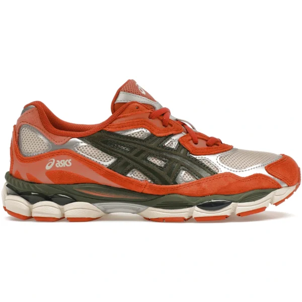 ASICS Gel-NYC Oatmeal Forest Green Orange