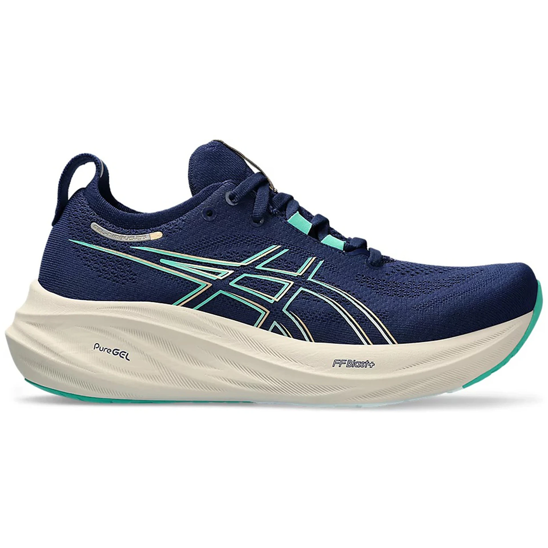 ASICS Gel-Nimbus 26 Blue Expanse Aurora Green (Womens) 2 ASICS Gel Nimbus 26 Blue Expanse Aurora Green Womens