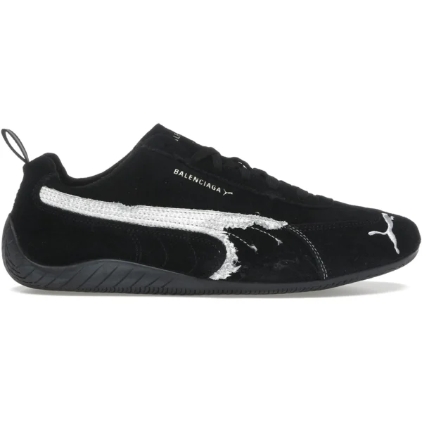 Balenciaga x Puma Speedcat Suede Distressed Black White