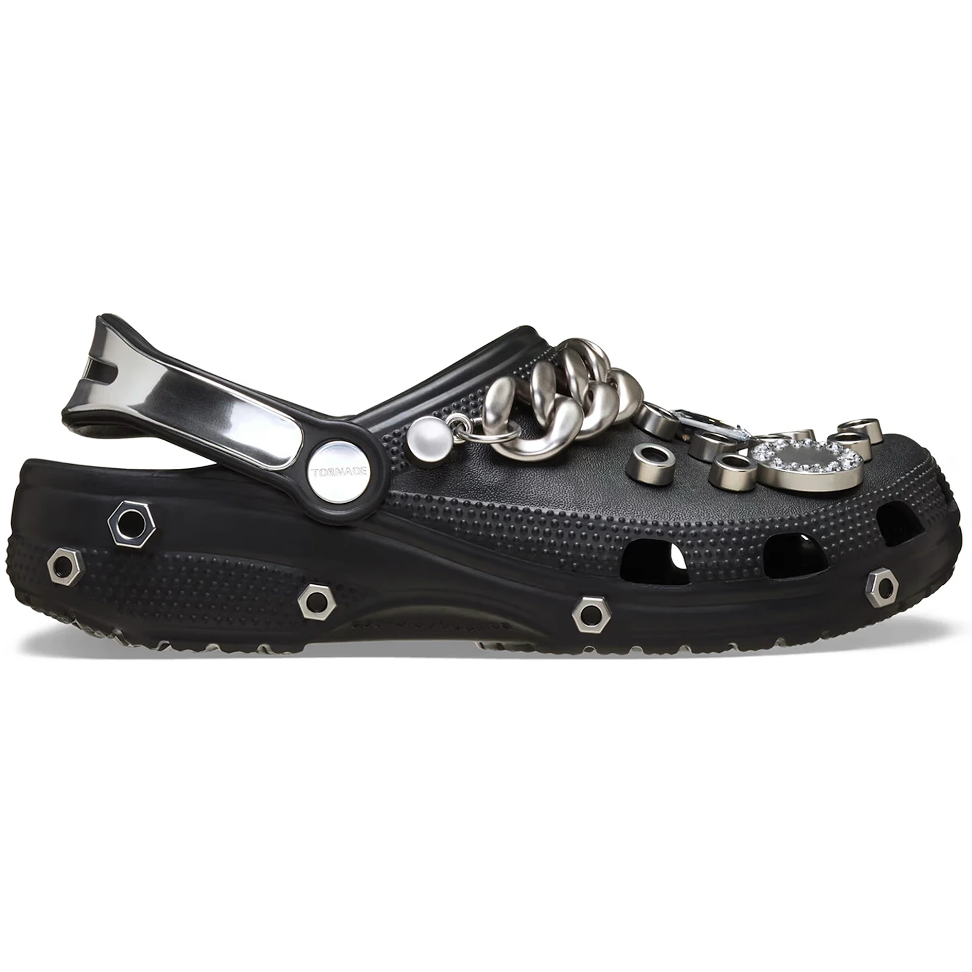 Crocs Classic Clog Louane Black Metallic Silver 1 Crocs Classic Clog Louane Black Metallic Silver 1