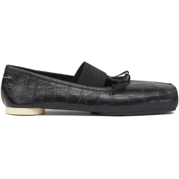 Maison Margiela MM6 Ballet Flat Black Croc Print (Womens)