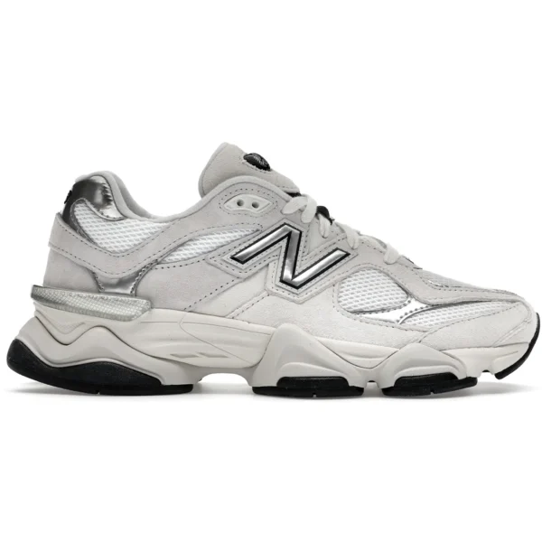 New Balance 9060 White Black Metallic Silver