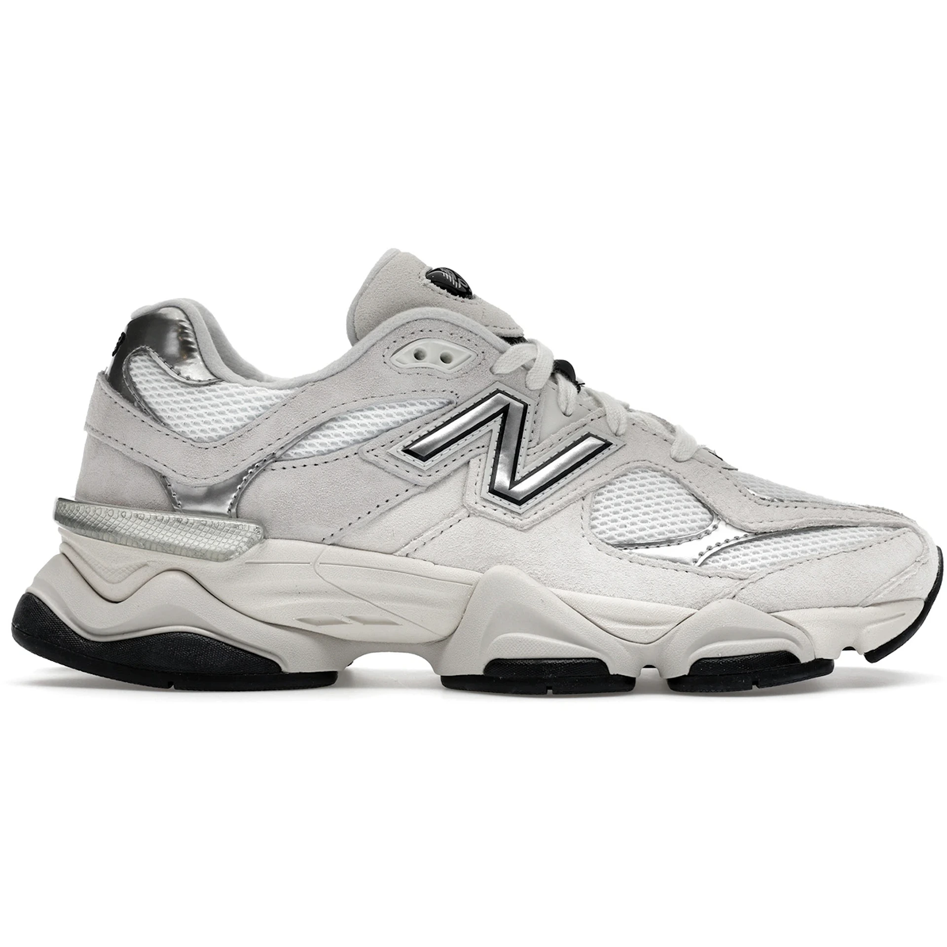 New Balance 9060 White Black Metallic Silver 2 New Balance 9060 White Black Metallic Silver 1