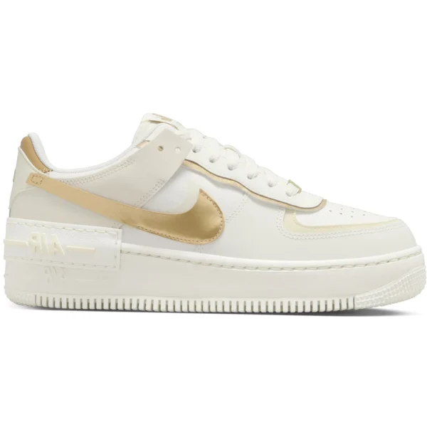 Nike Air Force 1 Shadow Sail Coconut Milk Metallic Gold (Womens)