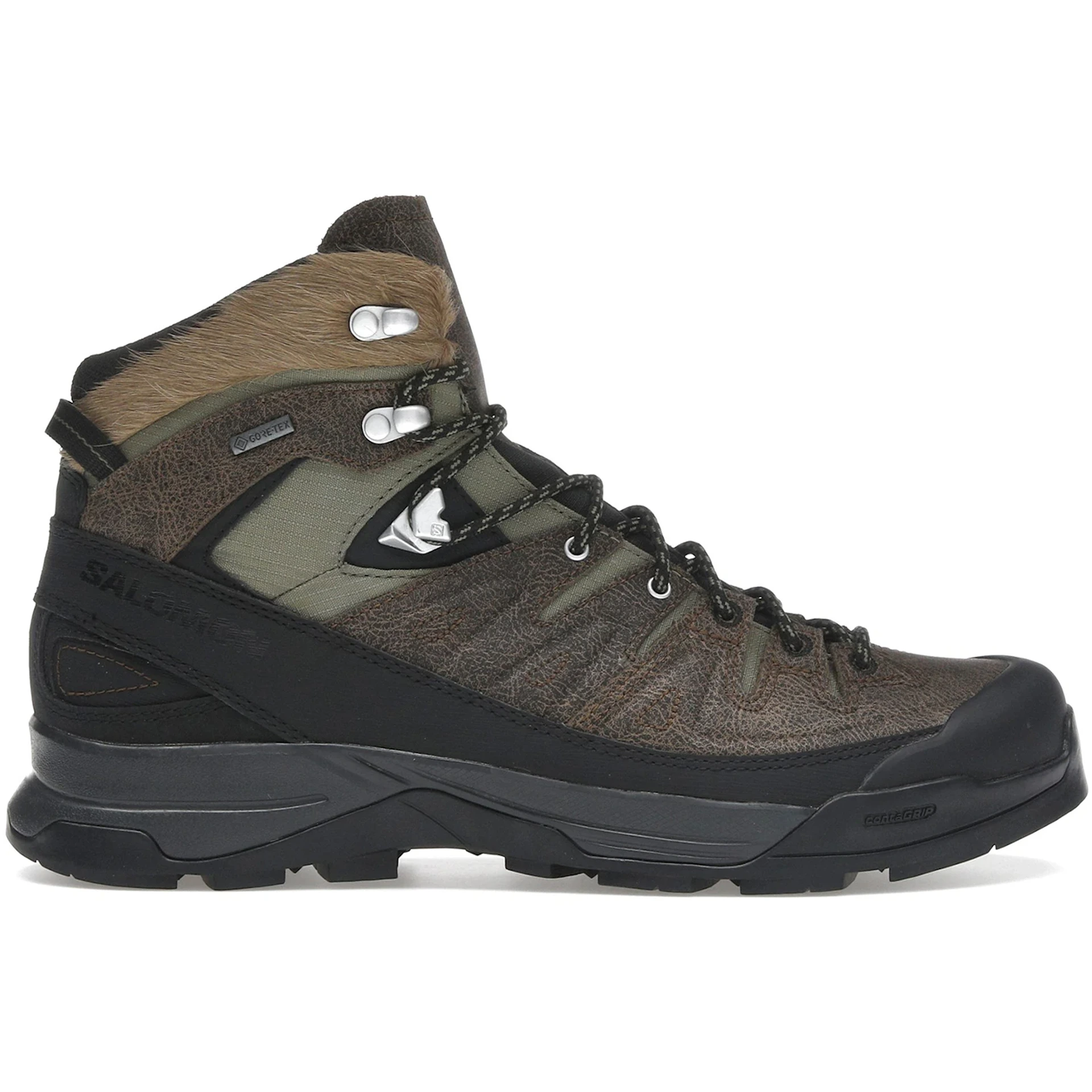 Salomon X-ALP Mid Distressed Leather GTX Dark Earth Black 1 Salomon X ALP Mid Distressed Leather GTX Dark Earth Black 1