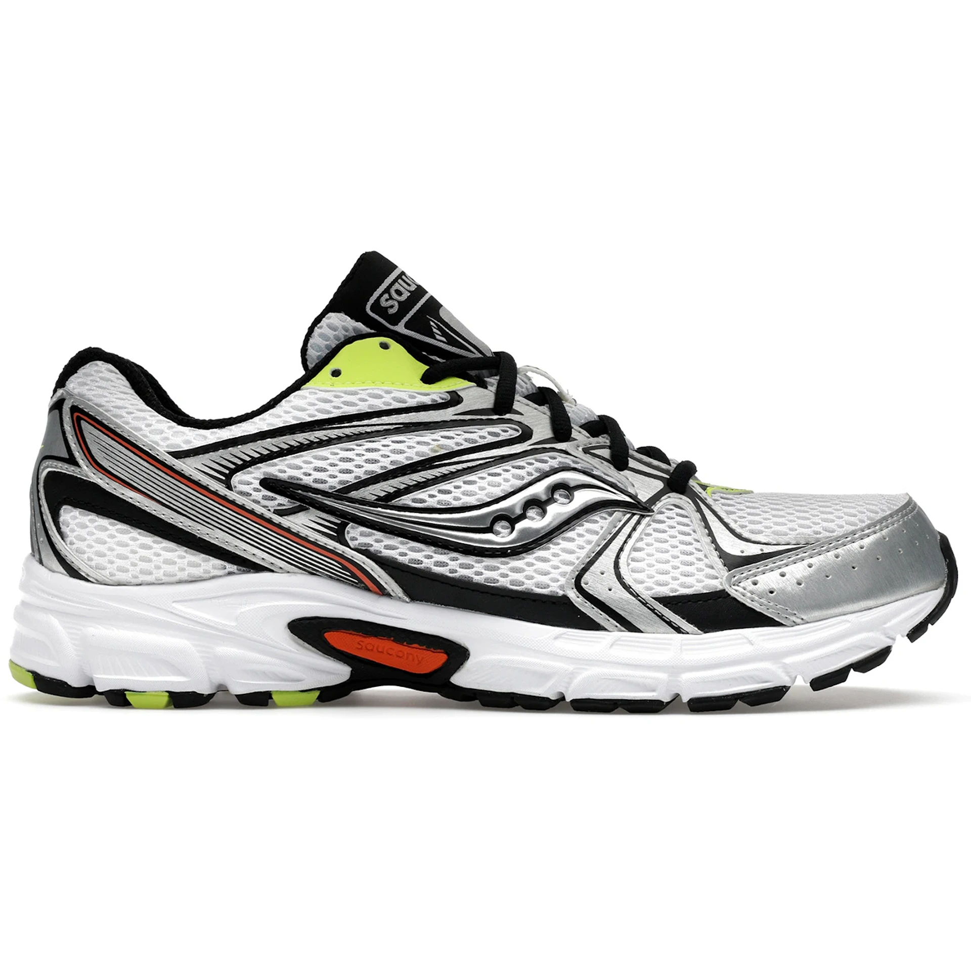 Saucony Grid Ride Millennium White Silver Lime Orange 2 Saucony Grid Ride Millennium White Silver Lime Orange 1