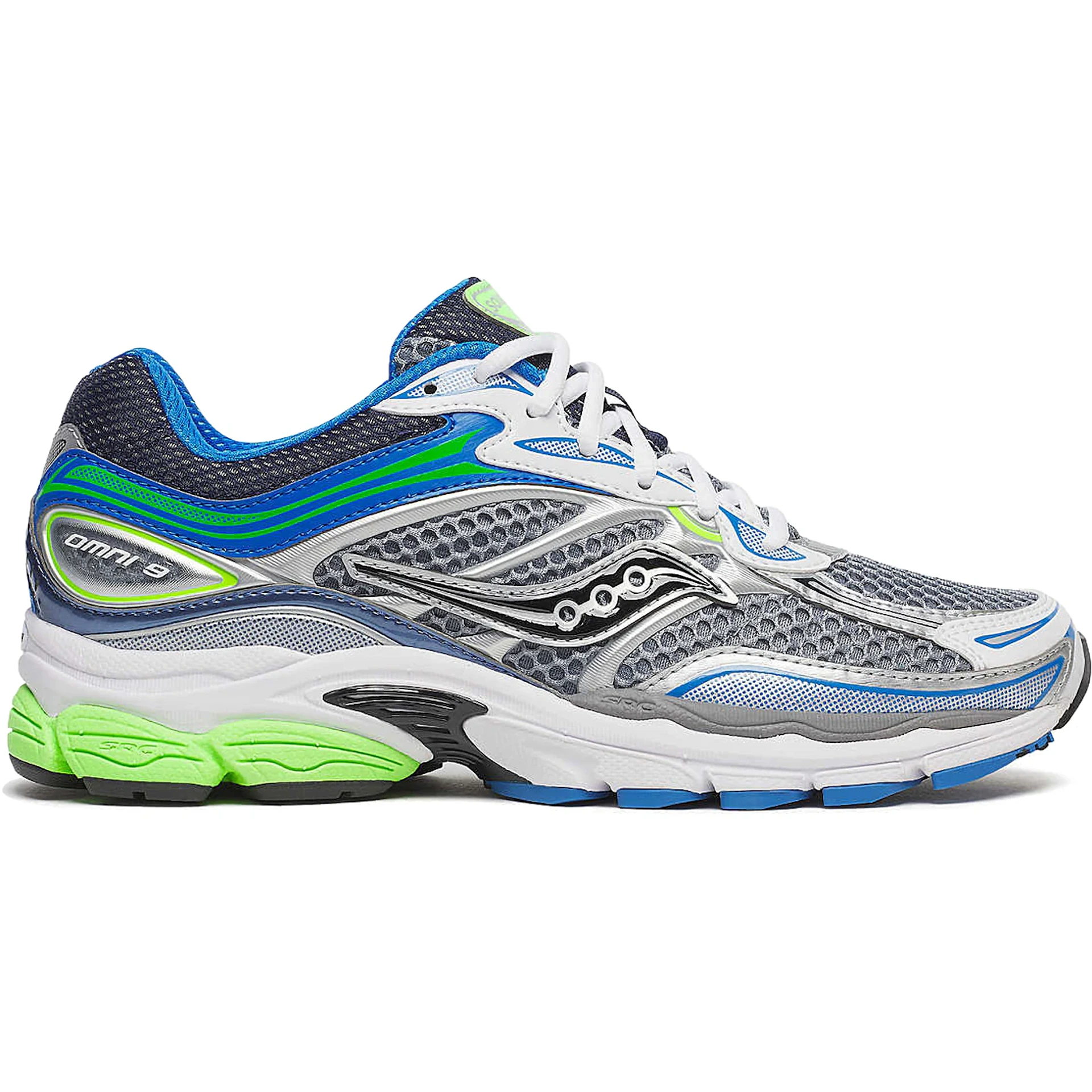 Saucony ProGrid Omni 9 Grey Slime Blue 1 Saucony ProGrid Omni 9 Grey Slime Blue 1