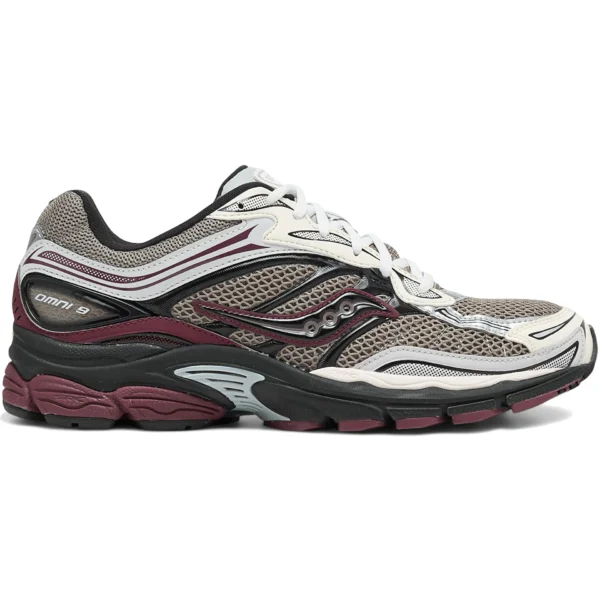 Saucony ProGrid Omni 9 Tomorrow, Meet Yesterday Pack Tan Maroon