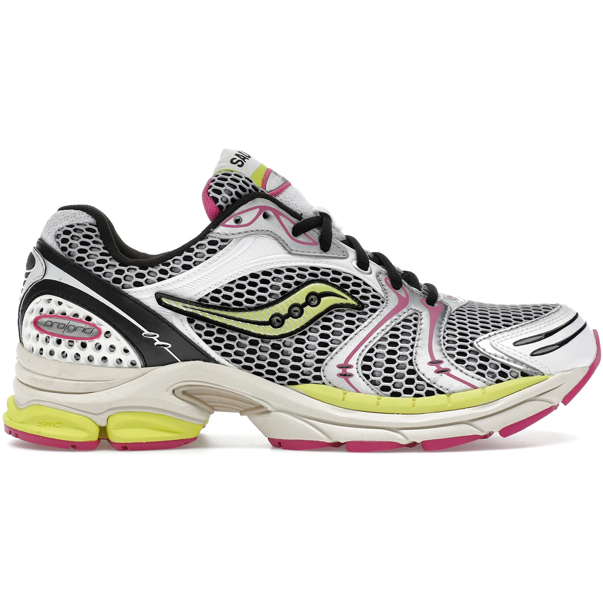 Saucony ProGrid Triumph 4 White Fluo Pink 2 Saucony ProGrid Triumph 4 White Fluo Pink 1