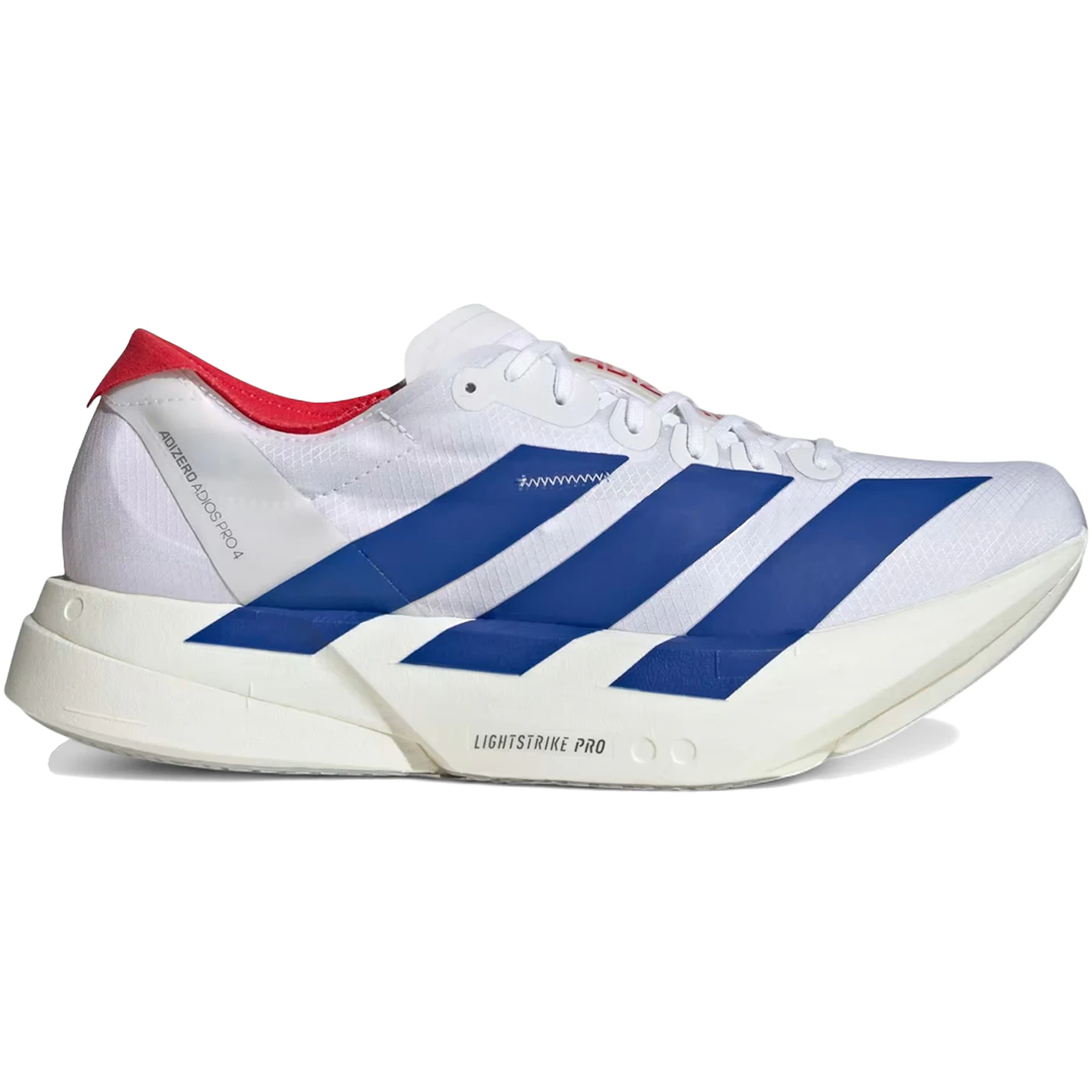 adidas Adizero Adios Pro 4 White Royal Blue Ruby 1 adidas Adizero Adios Pro 4 White Royal Blue Ruby 1