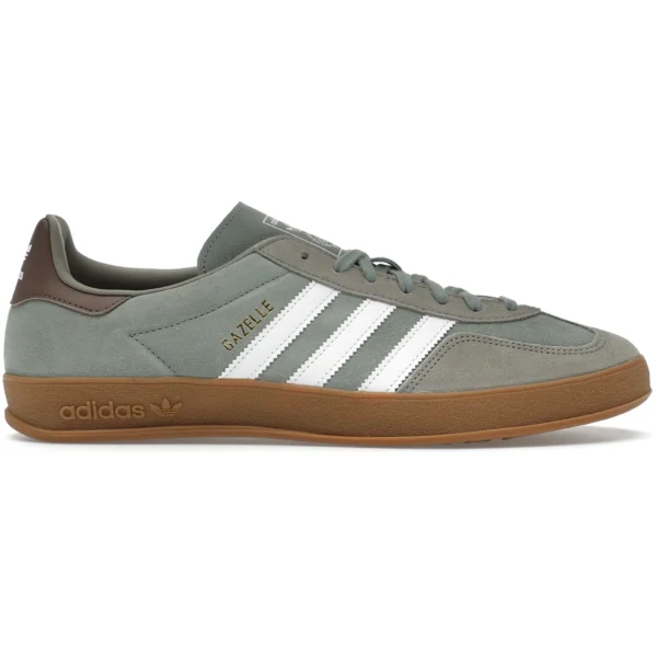 adidas Gazelle Indoor Silver Pebble Silver Green