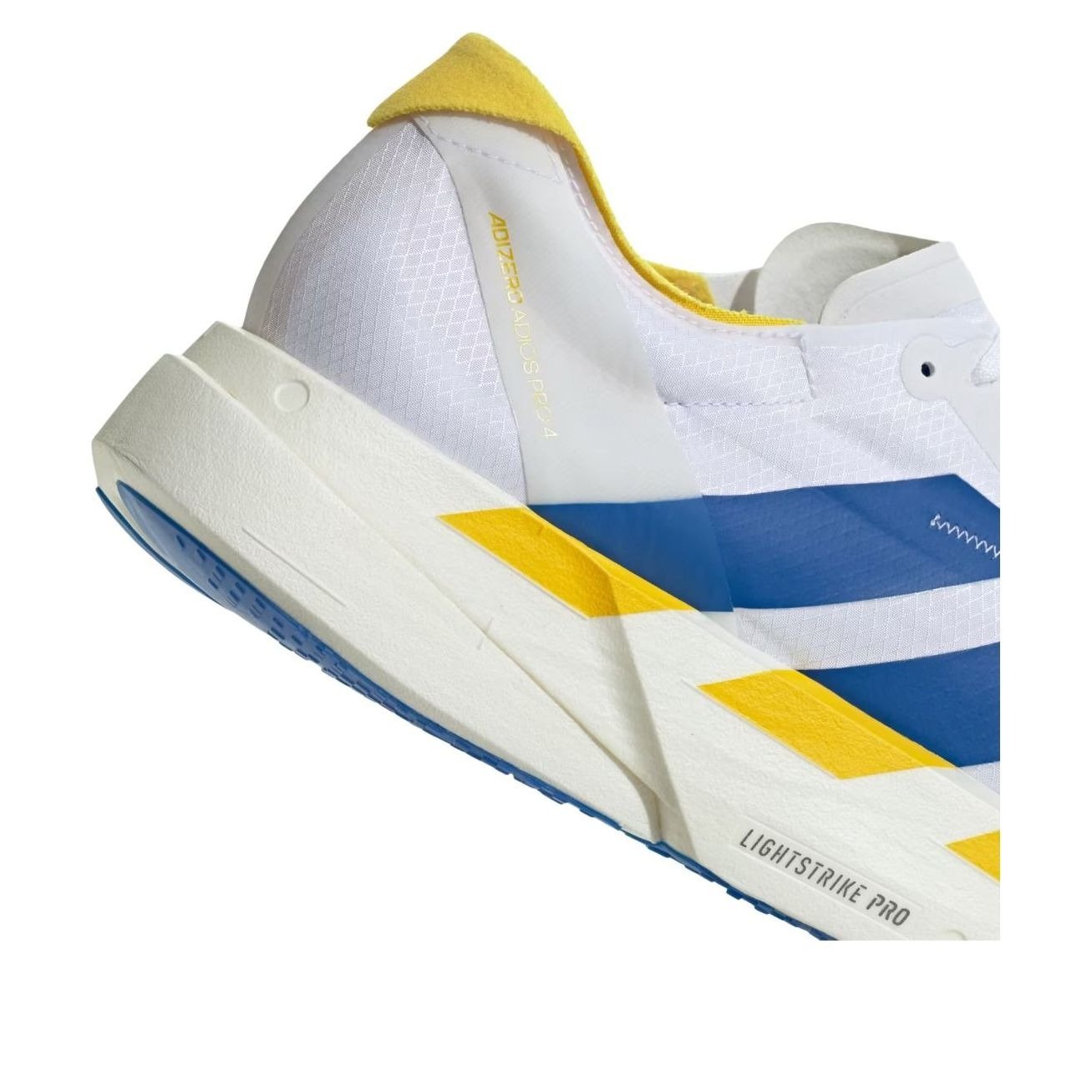 adidas Adizero Adios Pro 4 Cloud White Blue Yellow 6 adidas Adizero Adios Pro 4 Cloud White Blue Yellow