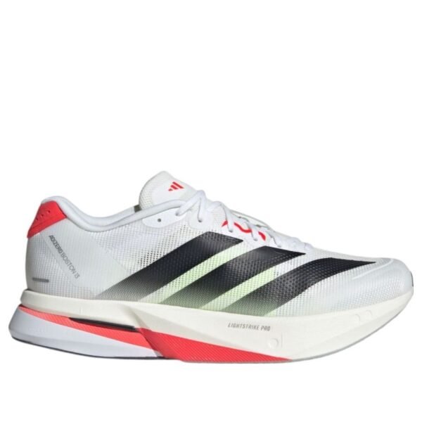 adidas Adizero Boston 13 White Black Lucid Red