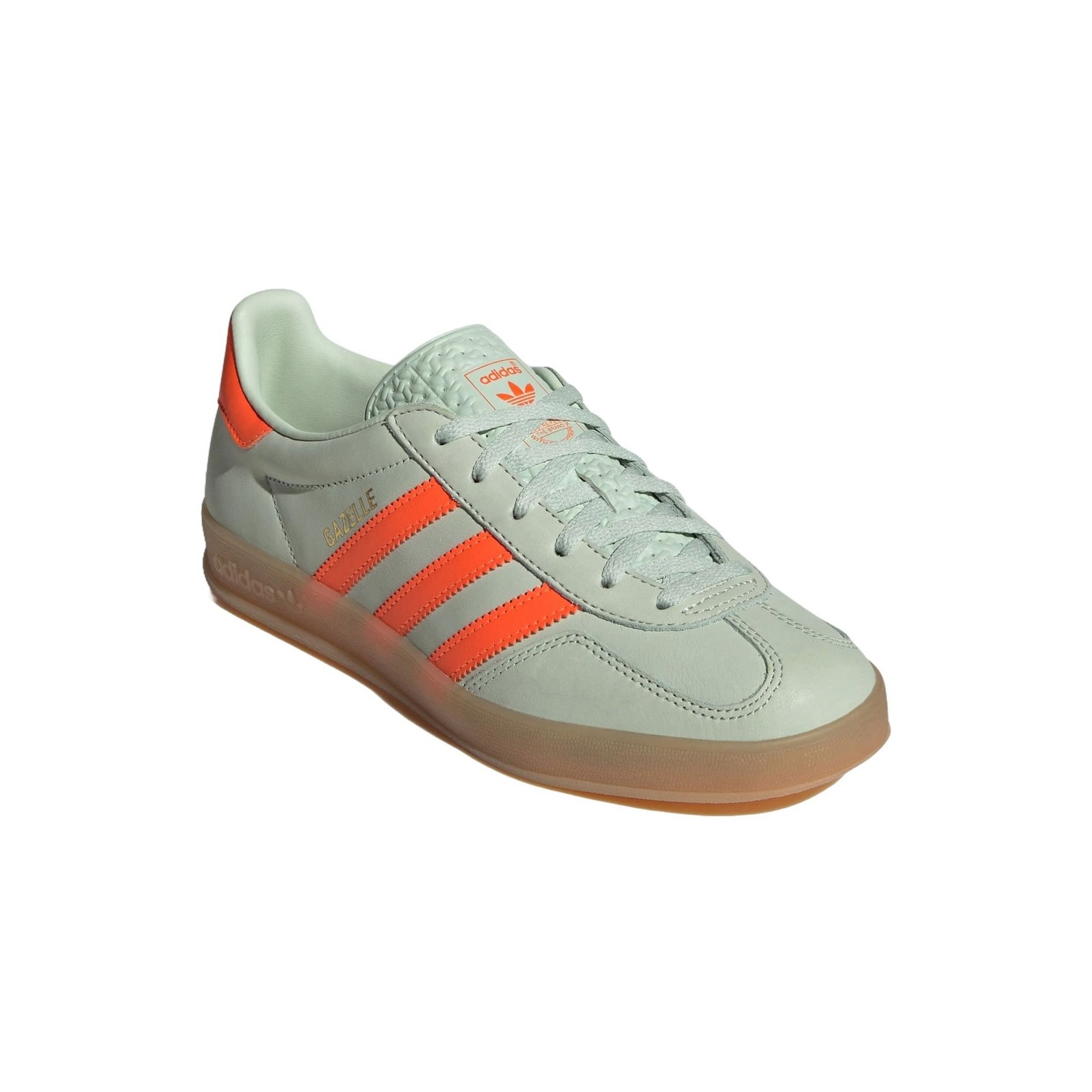 adidas Gazelle Indoor Linen Green Solar Orange (Womens) 5 adidas Gazelle Indoor Linen Green Solar Orange (Womens)