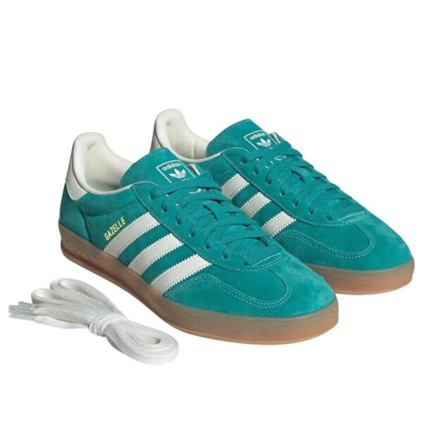adidas Gazelle Indoor Pure Teal Off White Gold Metallic