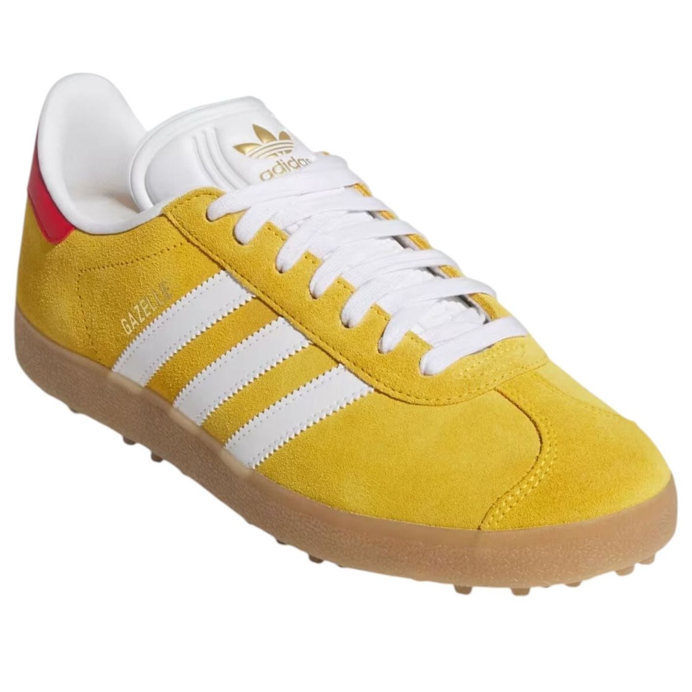 adidas Gazelle Spikeless Golf Bold Gold White Better Scarlet 4 adidas Gazelle Spikeless Golf Bold Gold White Better Scarlet