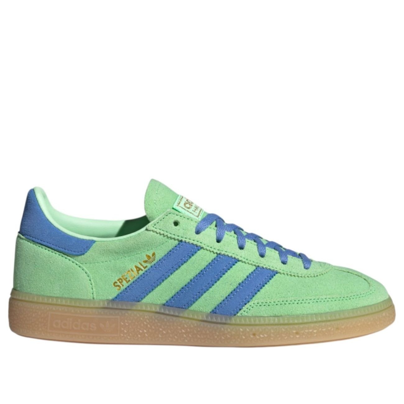 adidas Handball Spezial Lime Burst Blue Fusion Gum (Womens) 7 adidas Handball Spezial Lime Burst Blue Fusion Gum (Womens)