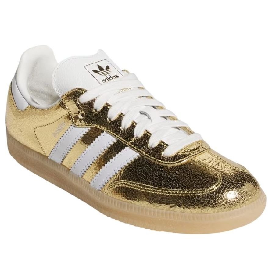 adidas Samba OG Gold Metallic Cracked Leather (Women's) 6 adidas Samba OG Gold Metallic Cracked Leather (Women's)