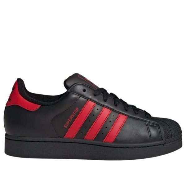 adidas Superstar II Black Better Scarlet