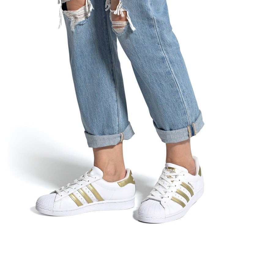adidas Superstar White Gold Metallic (Women's) 9 adidas Superstar White Gold Metallic (Women's)
