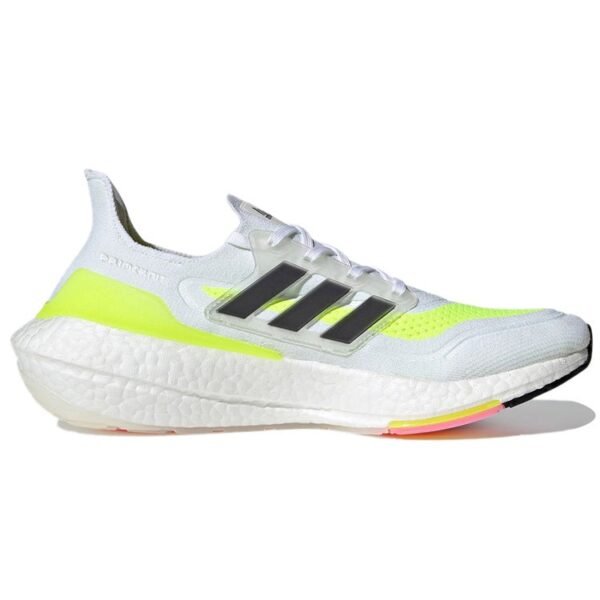 adidas Ultra Boost 21 White Solar Yellow