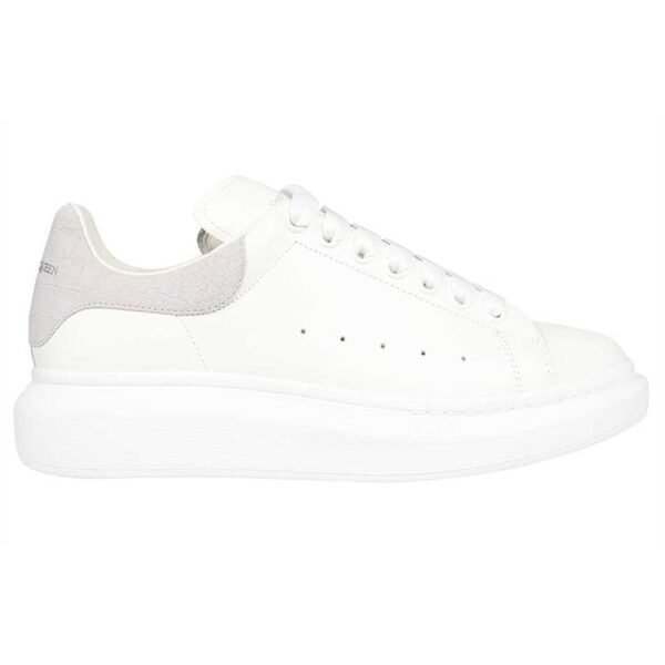 Alexander McQueen Oversized White Light Grey Croc
