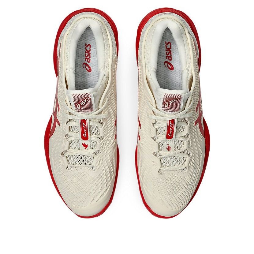 ASICS Court FF 3 Novak Cream Classic Red 8 ASICS Court FF 3 Novak Cream Classic Red