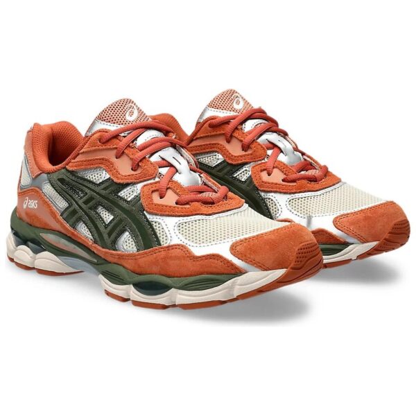 ASICS Gel-NYC Oatmeal Forest Green Orange