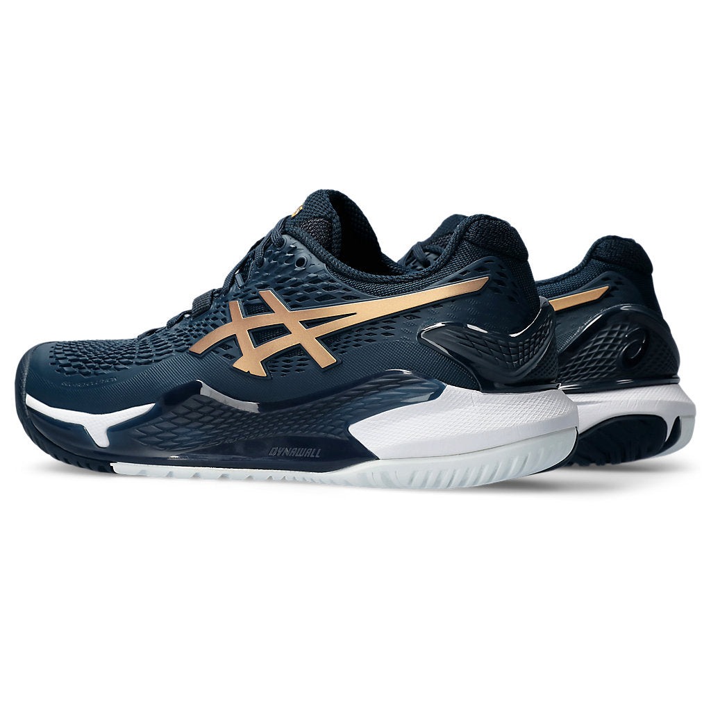 ASICS Gel-Resolution 9 French Blue Pure Gold (Womens) 6 ASICS Gel-Resolution 9 French Blue Pure Gold (Womens)