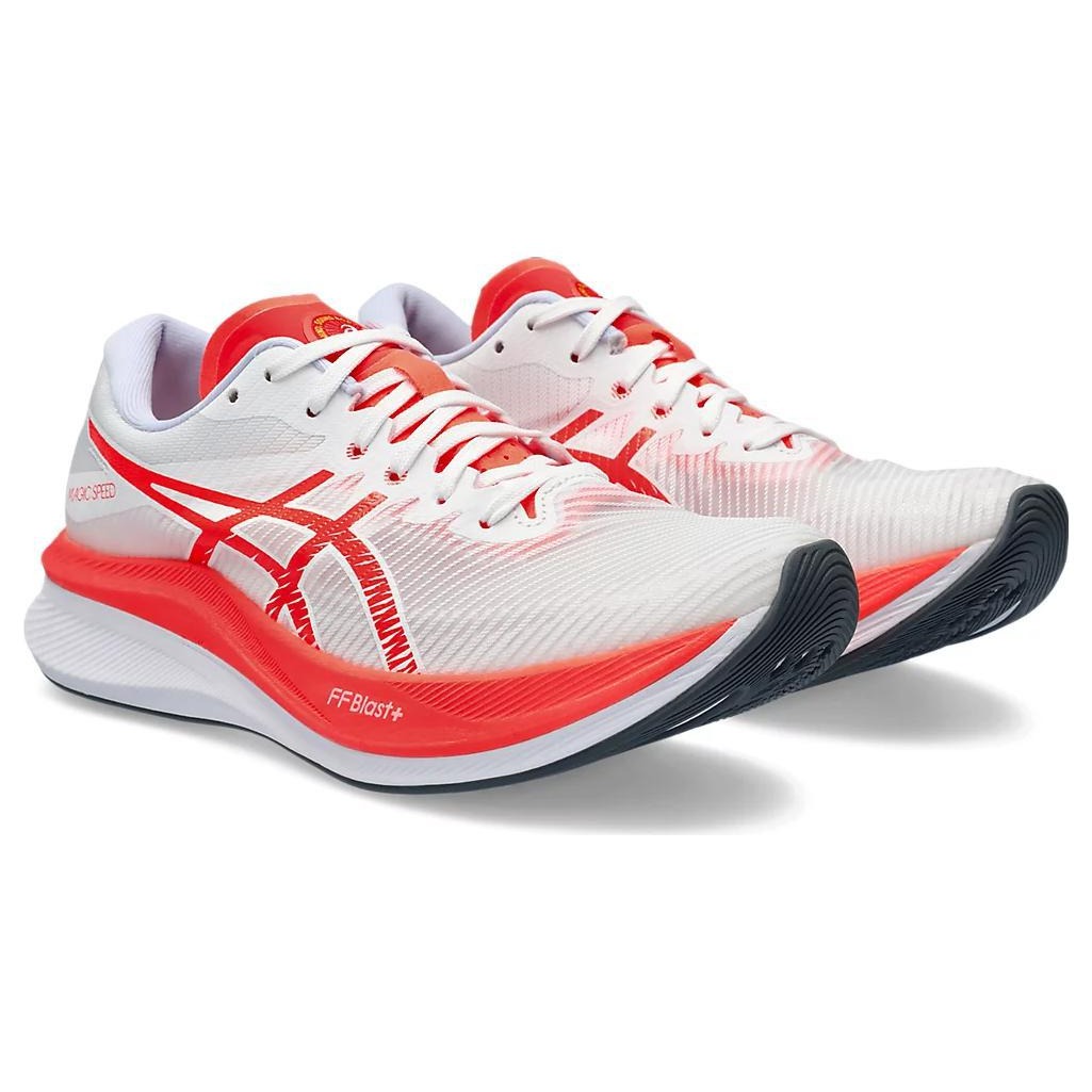 ASICS Magic Speed 3 White Sunrise Red (Womens) 5 ASICS Magic Speed 3 White Sunrise Red (Womens)