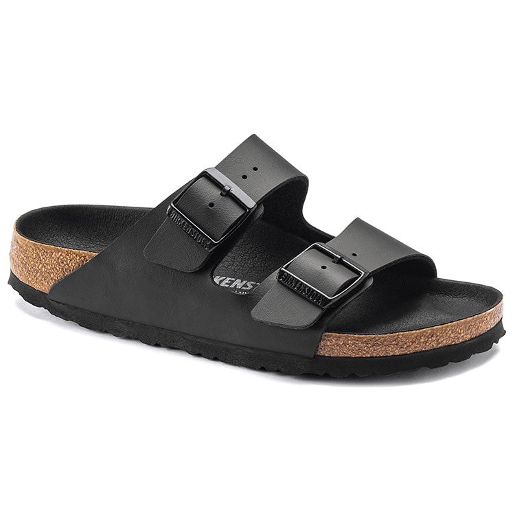 Birkenstock Arizona Birko Flor Black Black Foot Bed 5 Birkenstock Arizona Birko Flor Black Black Foot Bed