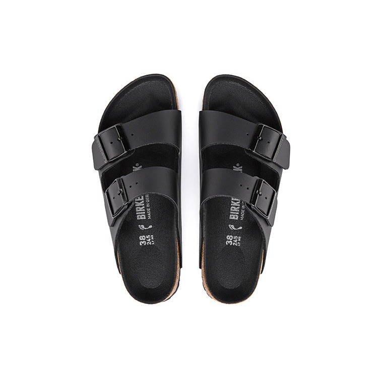 Birkenstock Arizona Birko Flor Black Black Foot Bed 7 Birkenstock Arizona Birko Flor Black Black Foot Bed