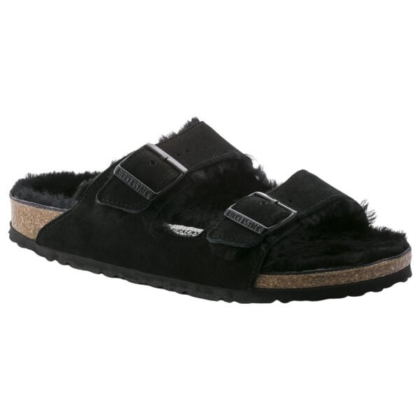 Birkenstock Arizona Shearling Suede Leather Black