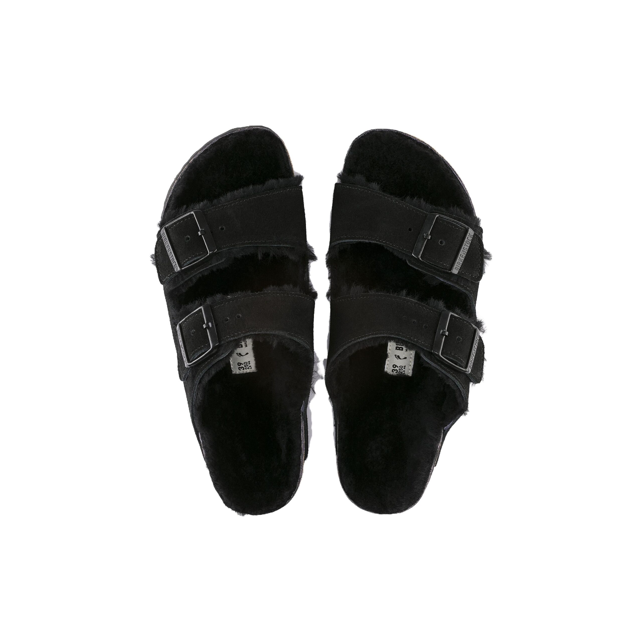 Birkenstock Arizona Shearling Suede Leather Black 6 Birkenstock Arizona Shearling Suede Leather Black