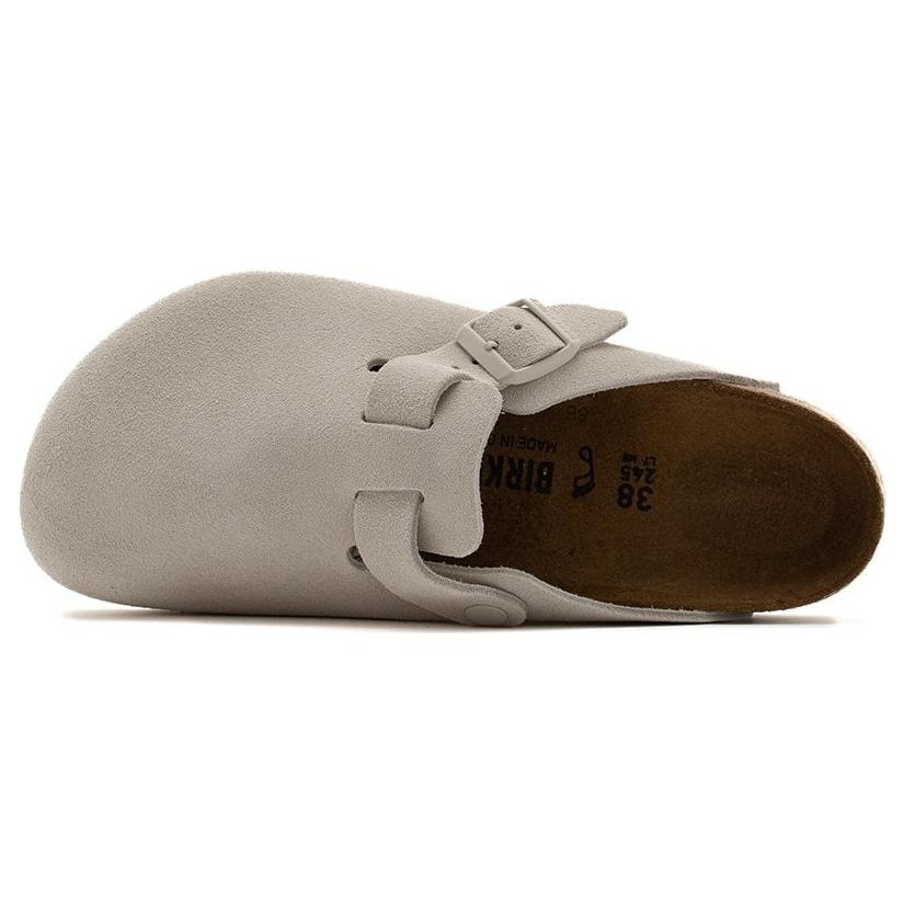 Birkenstock Boston Antique White Suede 5 Birkenstock Boston Antique White Suede