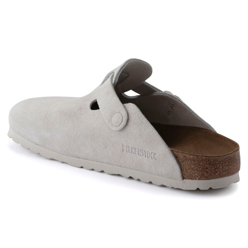 Birkenstock Boston Antique White Suede 6 Birkenstock Boston Antique White Suede
