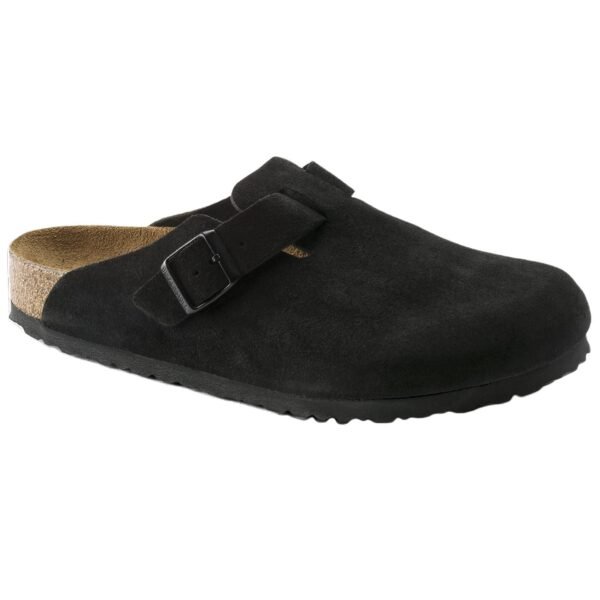 Birkenstock Boston Soft Footbed Suede Black