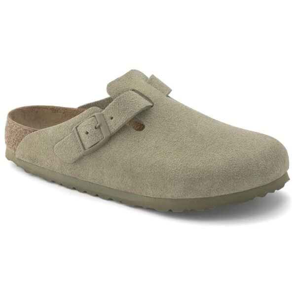 Birkenstock Boston Suede Faded Khaki