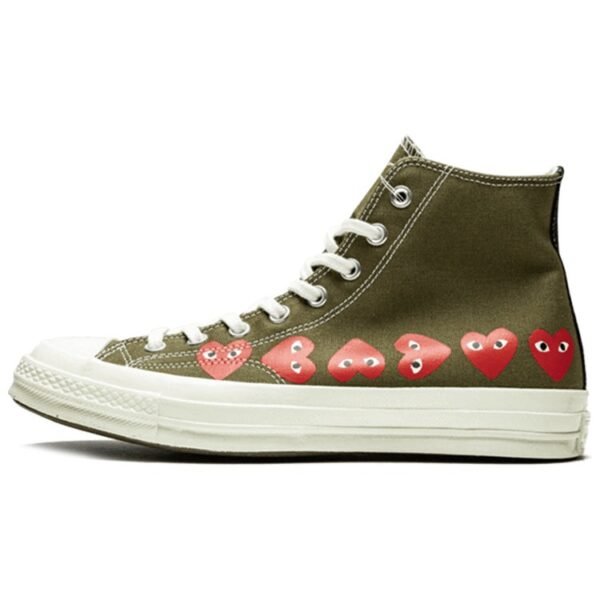 Converse Chuck Taylor All Star 70 Hi Comme des Garcons PLAY Multi-Heart Green