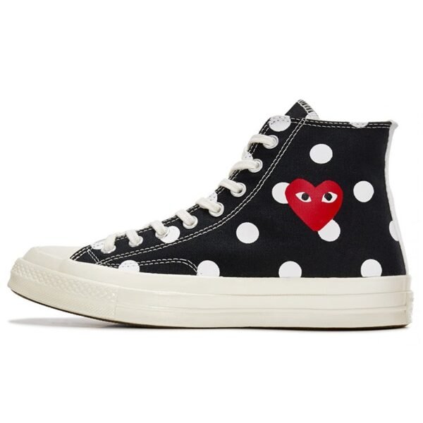 Converse Chuck Taylor All Star 70 Hi Comme des Garcons PLAY  Polka Dot Black