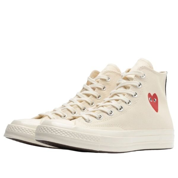 Converse Chuck Taylor All Star 70 Hi Comme des Garcons PLAY Single Heart Milk