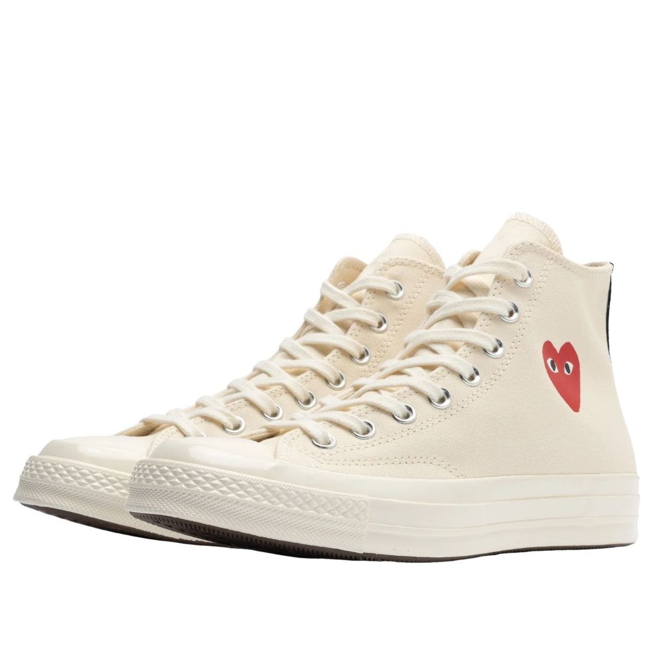 Converse Chuck Taylor All Star 70 Hi Comme des Garcons PLAY Single Heart Milk 4 Converse Chuck Taylor All Star 70 Hi Comme des Garcons PLAY Single Heart Milk