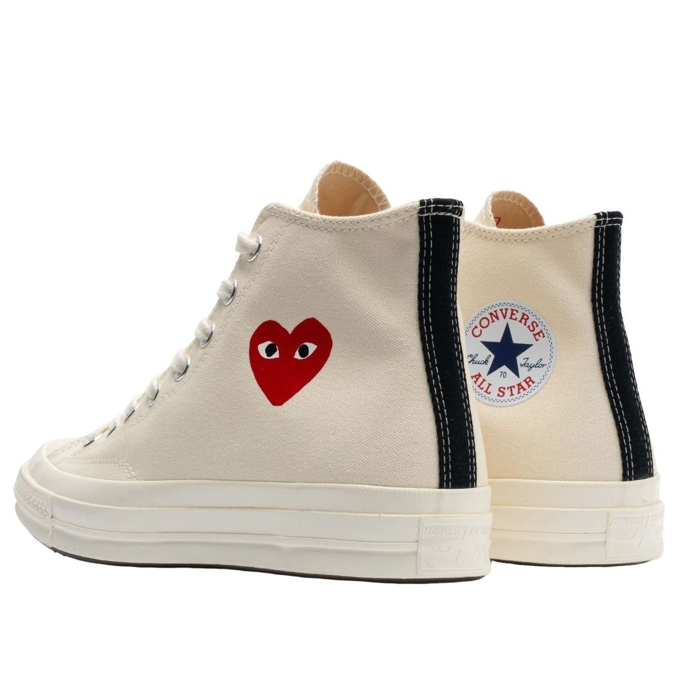 Converse Chuck Taylor All Star 70 Hi Comme des Garcons PLAY Single Heart Milk 5 Converse Chuck Taylor All Star 70 Hi Comme des Garcons PLAY Single Heart Milk
