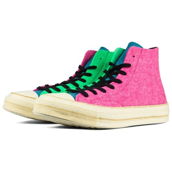 Converse Chuck Taylor All Star 70 Hi JW Anderson Felt Fuchsia Purple Island Green